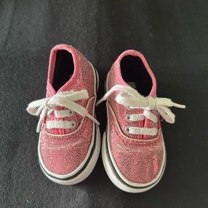 Vans pink sparkly size 4